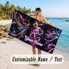 Custom Name Large Beach Towel,Sailor Moon Quick Absorbent Towel For Outdoor Travel Poolside