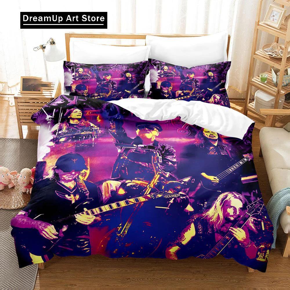 3D Print Judas Priest Bedding Set Boys Girls Twin Queen Size Duvet Cover Pillowcase Bed Kids Adult Fashion Home Textileextile