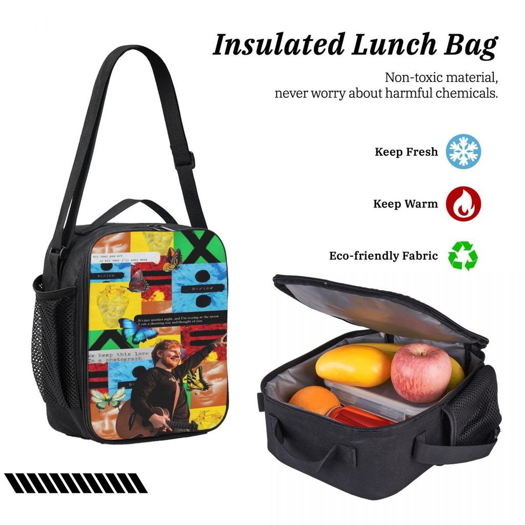 3Pcs Ed Sheeran Loop Tour 2026 Backpack Set for Children Pen Bags Bookbag Sets with Lunch Box For School Students Daypack