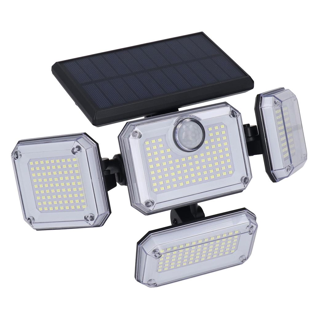 Solar Outdoor Street Light 4 Rotating Head Flexible Foldable IP64 Heat Resistant Home Solar Lamp