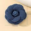 Blomma tredimensionell tyg blå denim blomma brosch flerskiktad blomma festpaj semester mångsidig Nyårspresent smycken