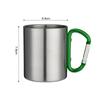 200ml Outdoor Camping Becher Edelstahl Tasse Reisen mit Karabiner Griff Kaffee Tee Becher Kochgeschirr Set Outdoor