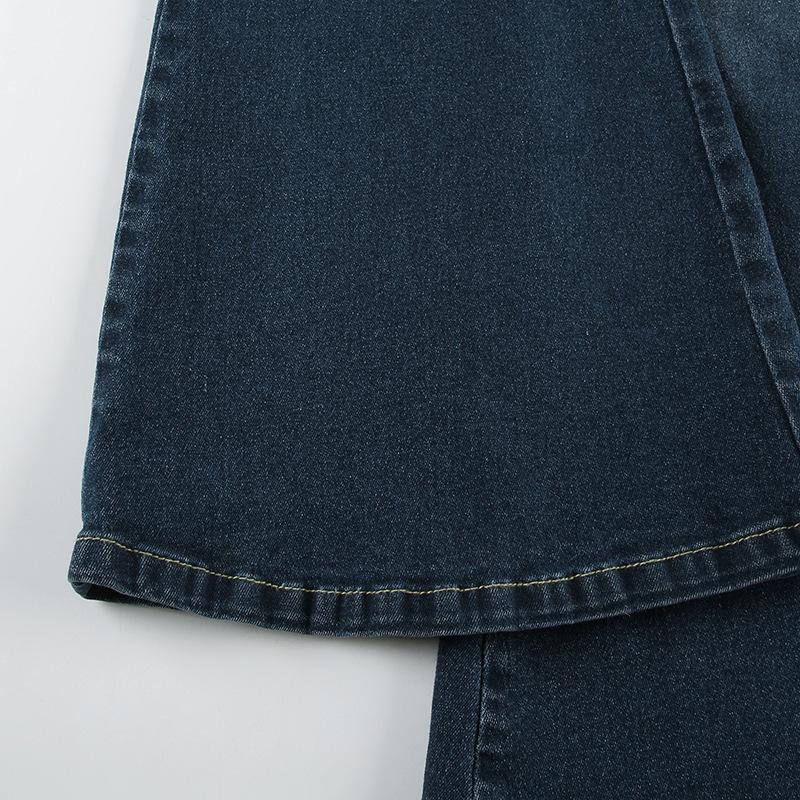 Plant Printed Embroidery Y2K Flare Jeans Women Vintage Skinny Boot Cut Trousers Fashion Street 2000s Denim Pants Fall