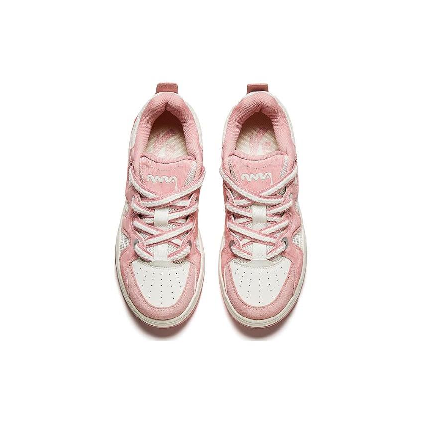 Anta Life Collection Abrasion Resistant Breathable Low top Skateboard Shoes Women's Pink Beige 122428061-2