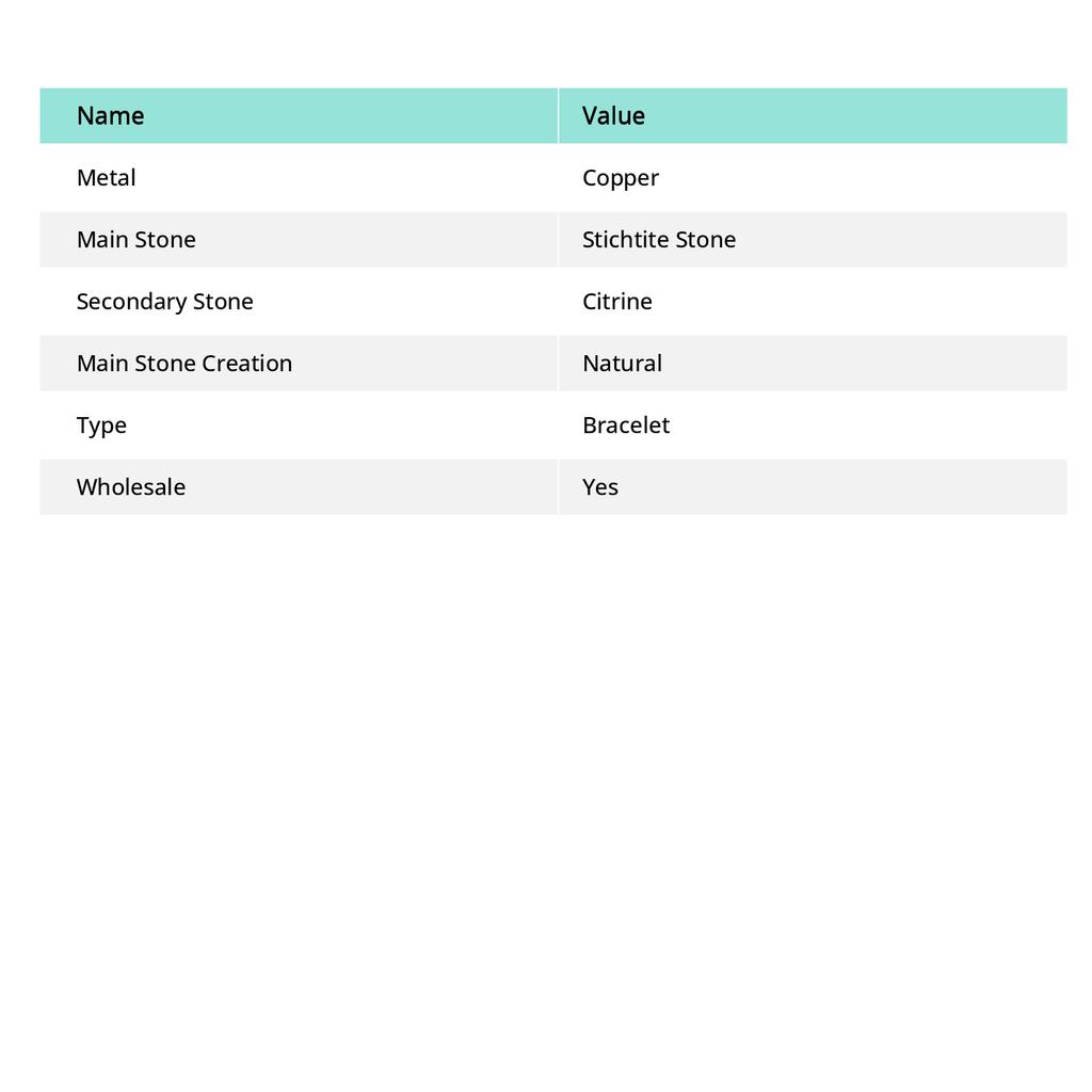 Piatră Naturală Stichtit Gemă Înfășurată în Sârmă de Cupru Manșetă Bățară Ajustabilă J1J49