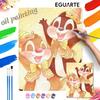 Chip and Dale Oil Paint By Numbers Hand Painting Kit. Home Decor Gift