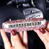 Car Luminous Stealth Lady Cute Diamond-Studded Rhinestone Mobile Car Number Plate Interior Accessories Parking Number Card