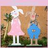 Festive Wooden Rabbit Figurine For Easter Delightful Bunny Decoration For Seasonal Events