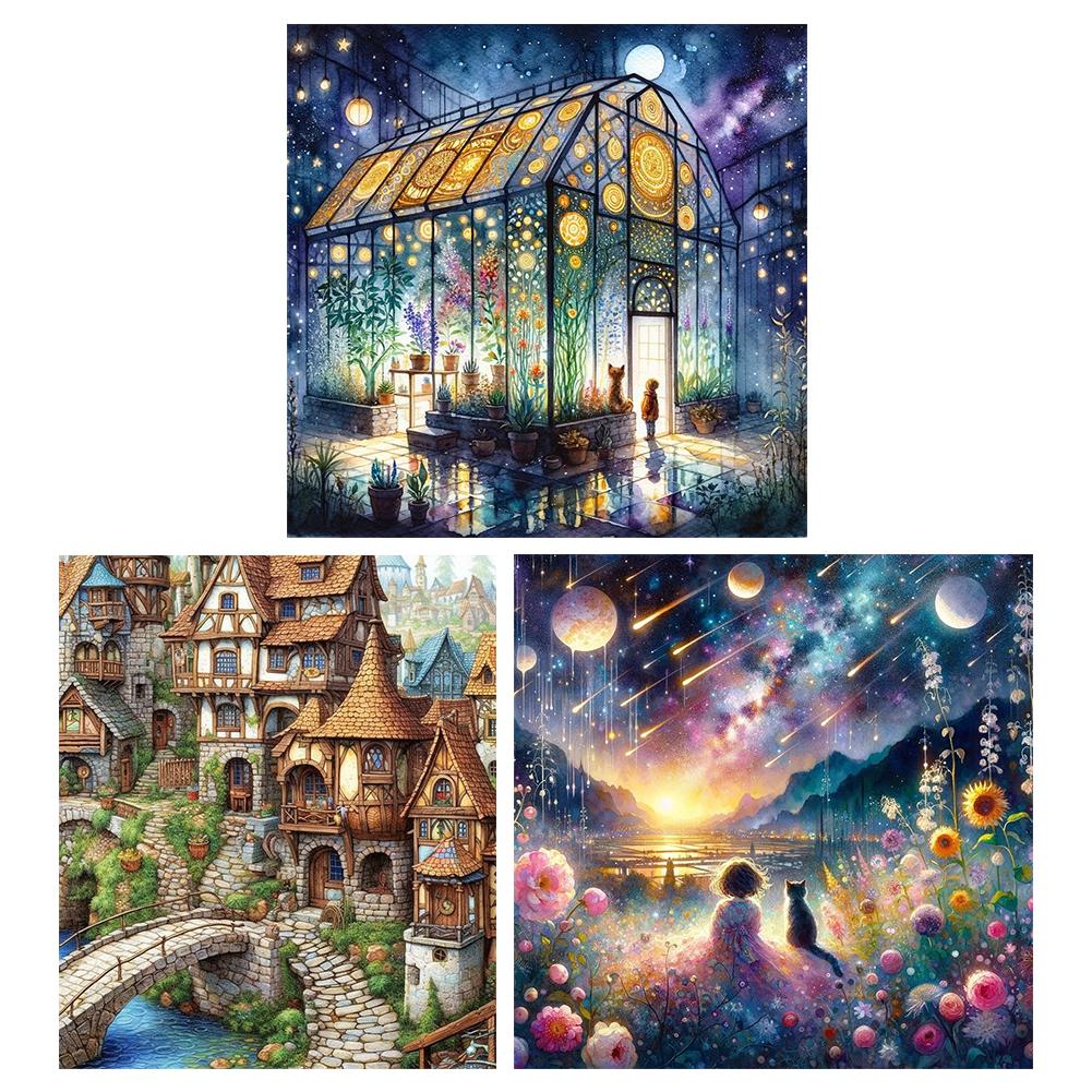 

Комплект наклеек из набора Öko-Baumwolle 11 CT Kreuzstich-Set «Landsc»