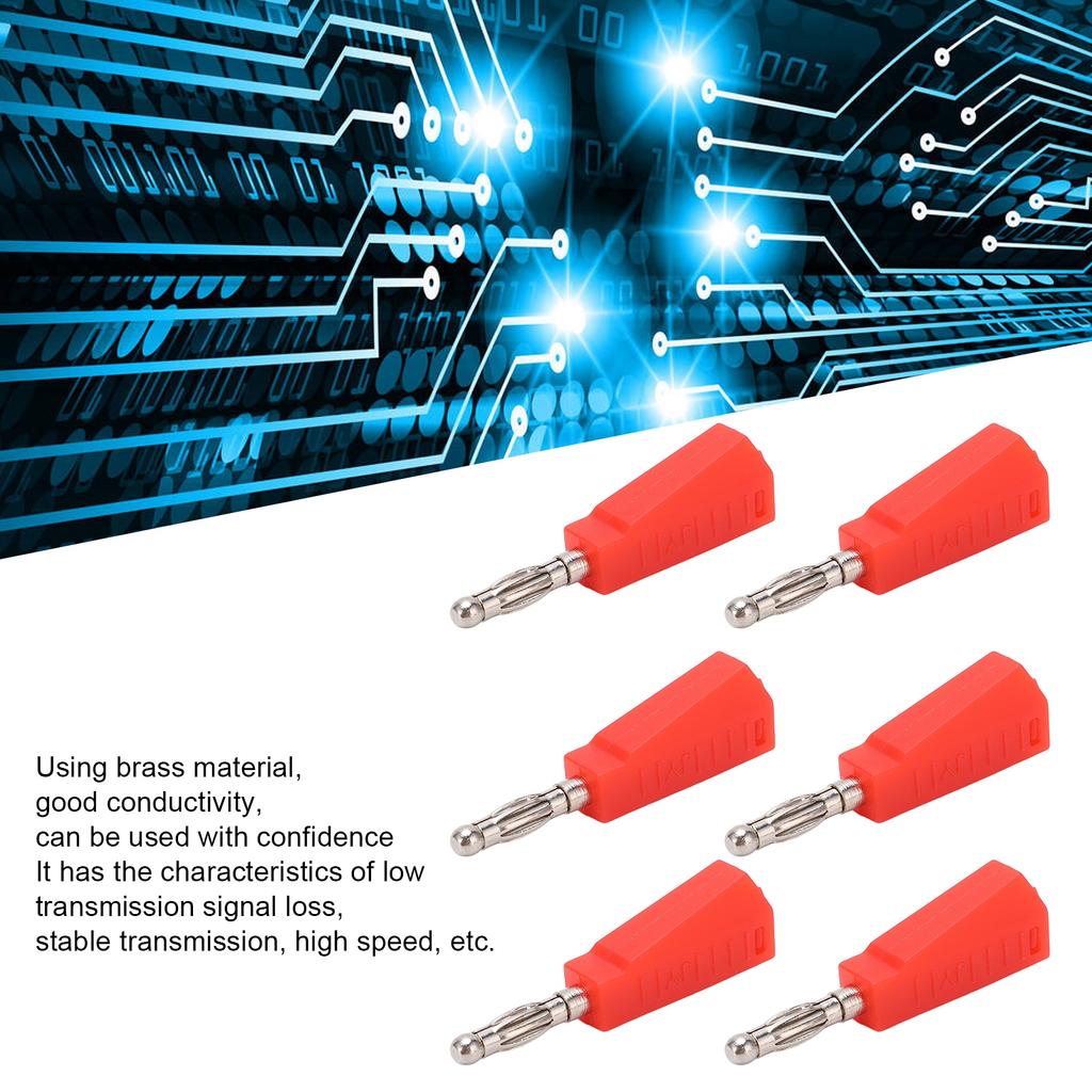 20pcs Banana Plug 4mmCelsius0.16in Low Signal Loss Stable Current Compact Convenient Electrical Connector