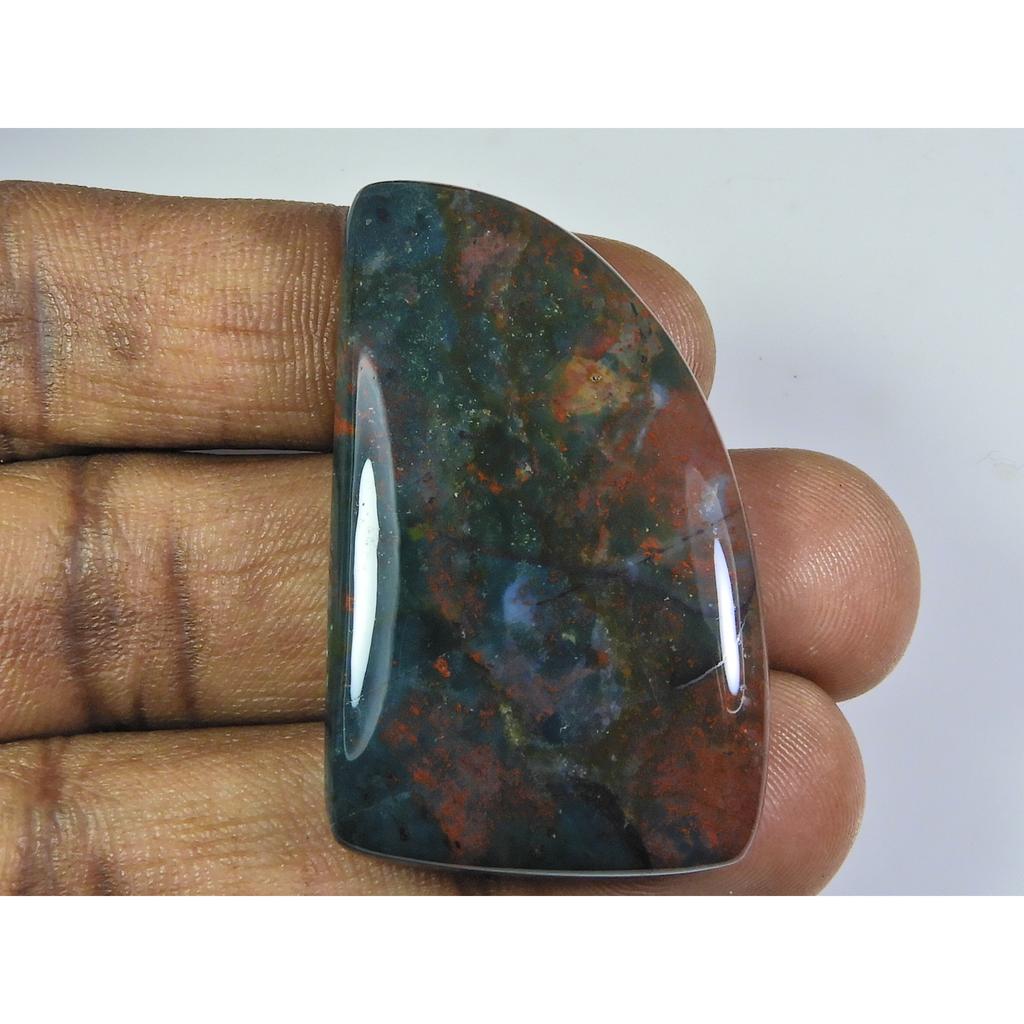 27X44X06MM Natural Bloodstone Healing Crystal Quartz Fancy Cabochon Gemstone ET-181
