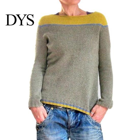 Women Jumper Winter Knitted Crew Neck Long Sleeve Color Comfortable Block Loose Fit Sweater Breathable Warm Pullover Knitwear