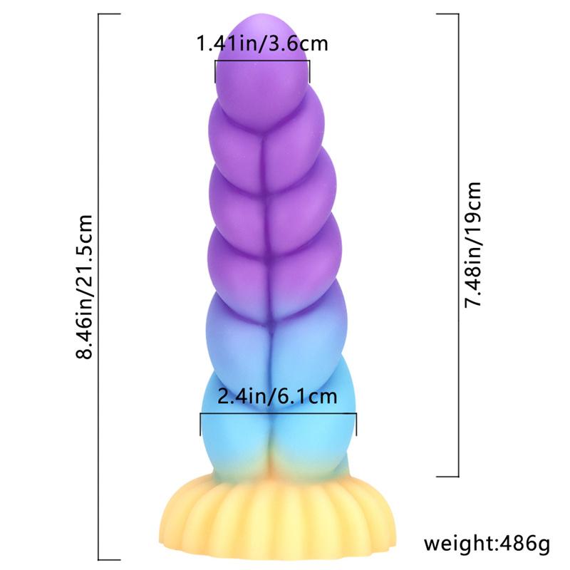 Intestines Anal Plugs Mixed Colored Silicone Dildo Penis Simulation Big Penis Alternative Sex Adult Products