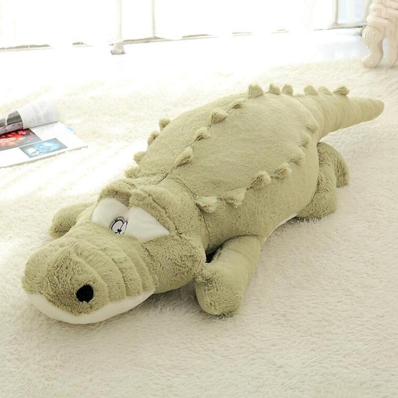 

Big Dimension Crocodile Plush Playthings Lying Section Pillow Mat Plush Crocodile Gentle Stuffed Animal Cartoon Plush Dolls Children Girls Gifts 60cm зелений