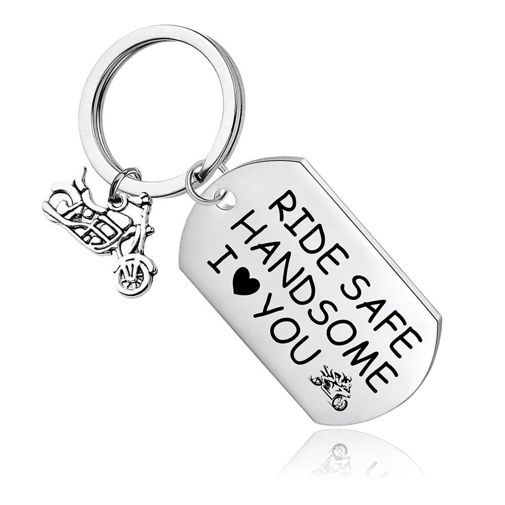Men's Black Stainless Steel Military ID Card Keychain with Double-Sided Laser Engraving