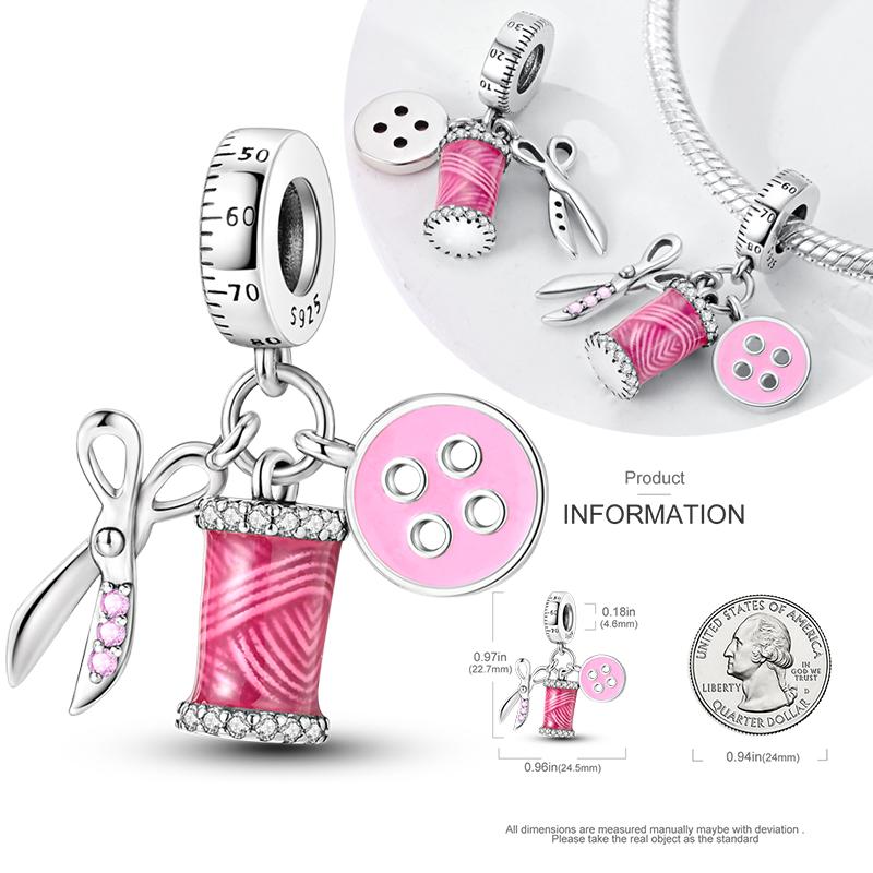 Copper Charms Beads Perfume Animal Butterfly Pendants Fit Original Bracelet Diy Jewelry