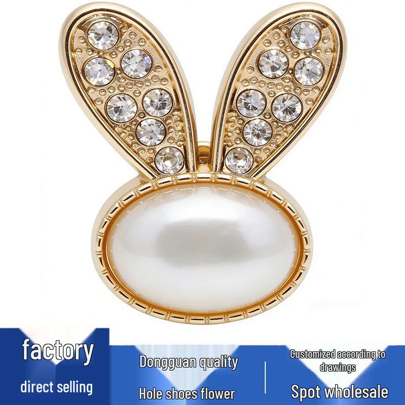 Rhinestone Pearl Shoe Flower Accessories: Metal Shoe Buckles and Decorations