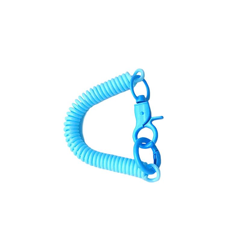 Colorful Lobster Clasp Id Card Holder Lanyard Keyring Anti-Lost Spring Rope Retractable Keychain Mobile Phone Chain