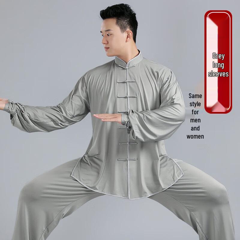 Unisex Tai Chi oblek z mléčného hedvábí - Jaro/Léto Ledové hedvábné tréninkové oblečení