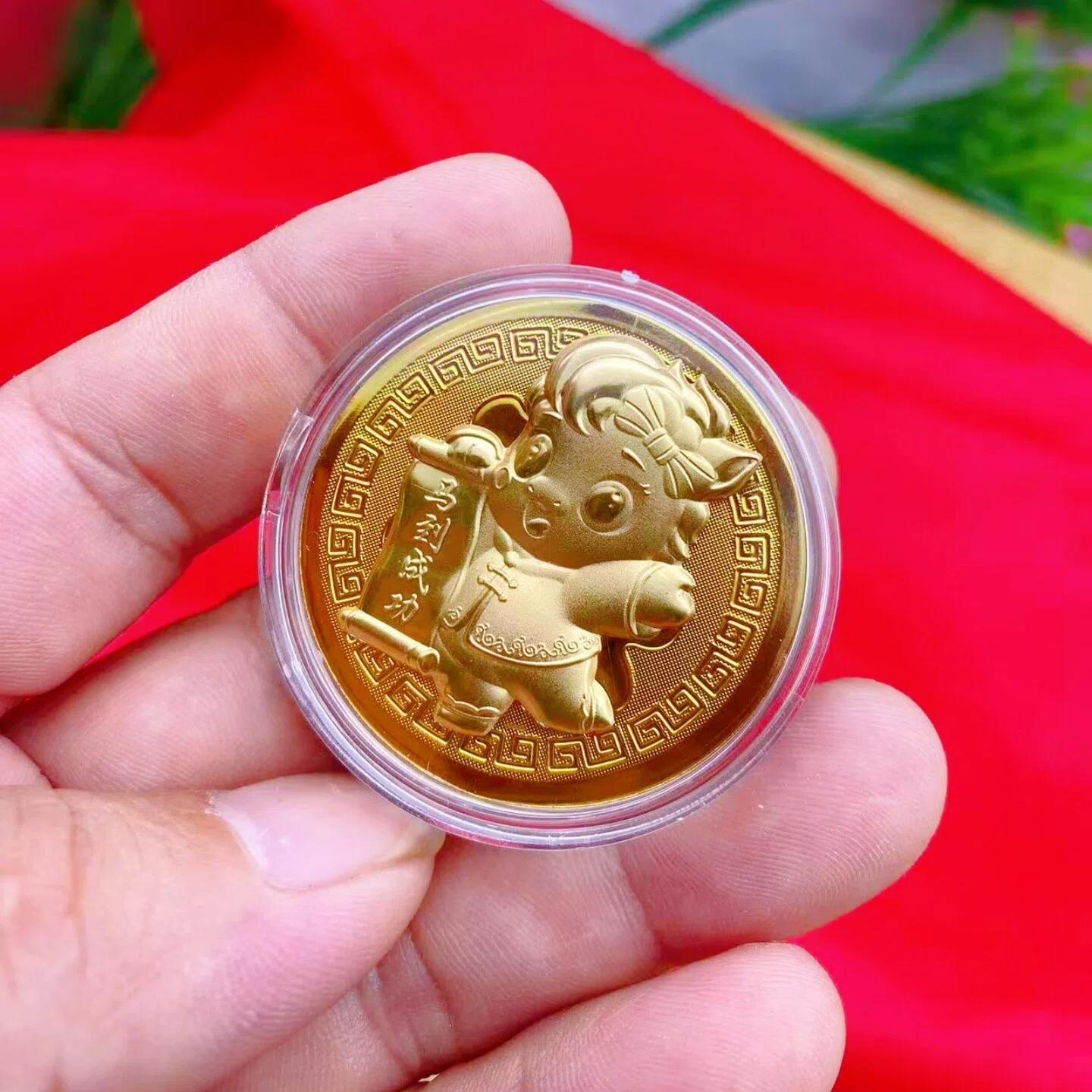 1Pcs Commemorative China Mascot Horse Coins Collectibles Art Challenge Medal 2026 Horse Coin New Year Gifts A7