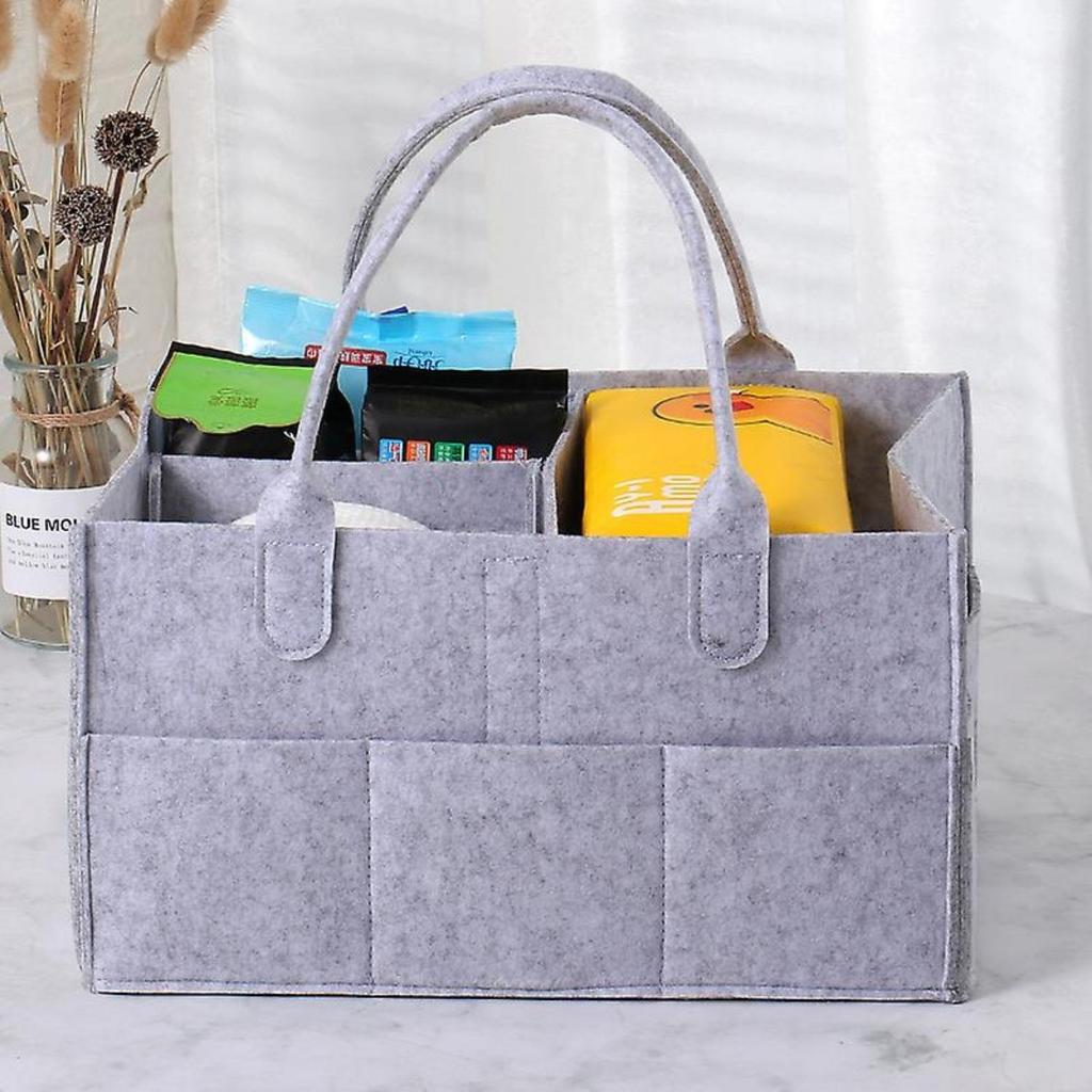 Organizer per Pannolini Grigio Grande, Portatile per Viaggi in Auto