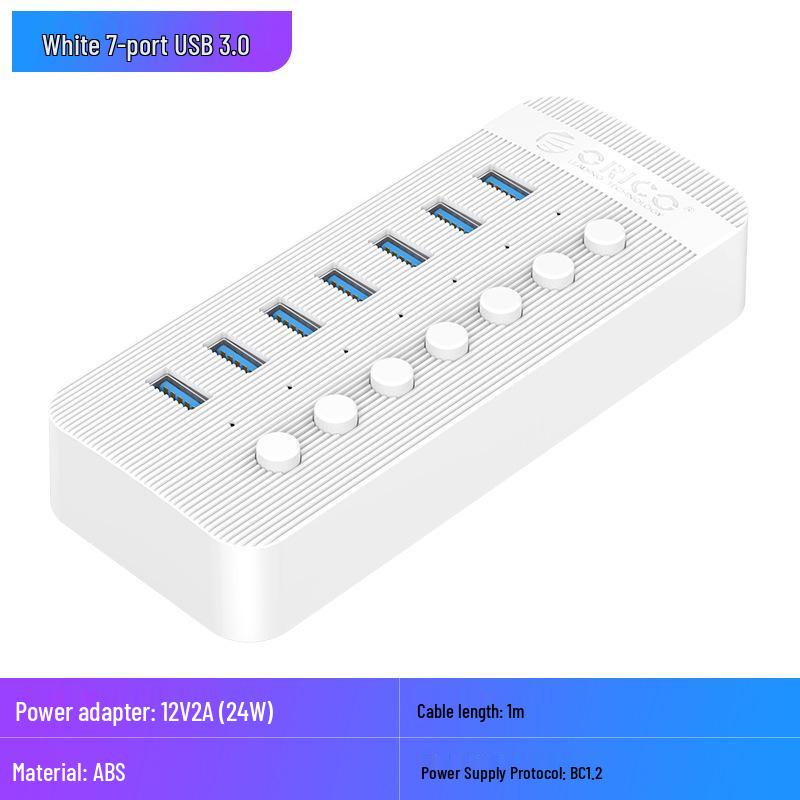 

ORICO USB 3.0 Expansion Hub with Independent Power Switch, Available in 7, 10, 13, or 16 Ports.