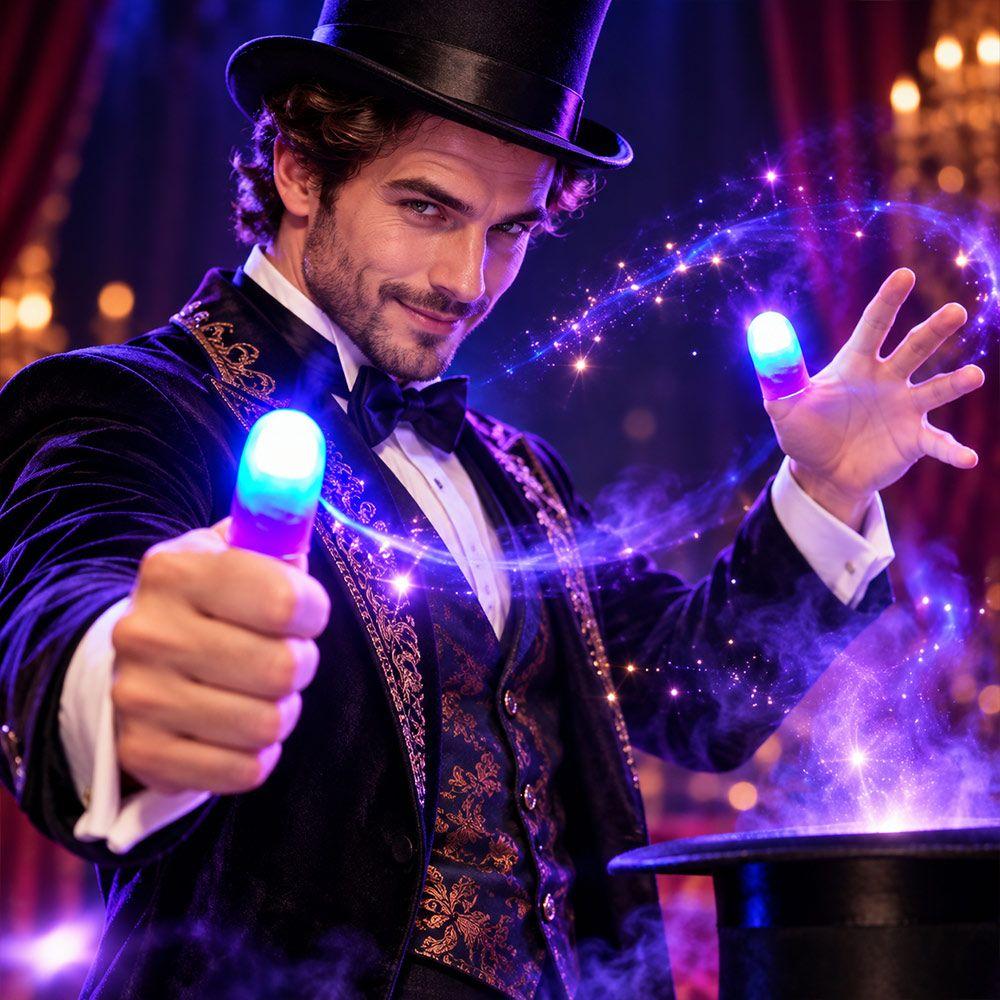 1/4Pair Glowing Glowing Magic Finger Props LED Finger Lights New Thumb Lights Magic Show Props