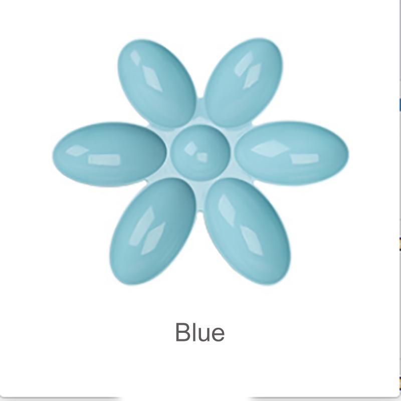 Kreativní miska na krmení pro kočky Šest mřížkovaných okvětních lístků plastové misky pro štěňata Jídelní talíř pro kočky Multifunkční krmítko pro psy