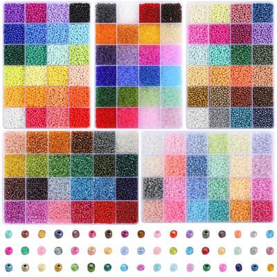 12000 pezzi Perline di Vetro Seme da 3mm per Creazione Gioielli Fai da Te Bracciale Collana Accessori