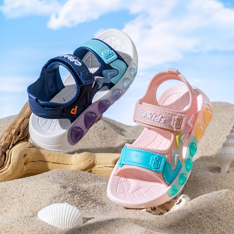 New Style Anti-slip Soft-soled Girls' Children's Velcro Shoes for Beach Sandals