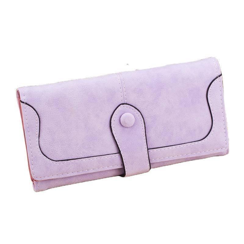 

Purse Vintage Women Frosted Fashion Simple Casual Patchwork Leather Wallets
