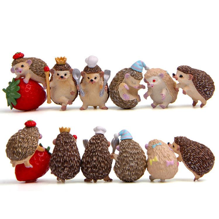 Hedgehog Resin Figurine Miniature Garden Decor For Birthday Gift And Home Office