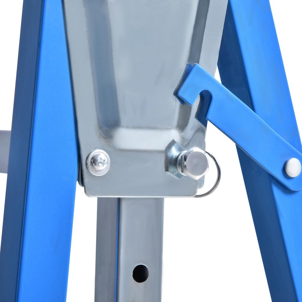 2-Piece Set Work Trestle, Load Capacity up to 200 kg, Foldable, Sawhorse, Height-Adjustable 80-130 cm, Scaffold Trestle Made of Steel