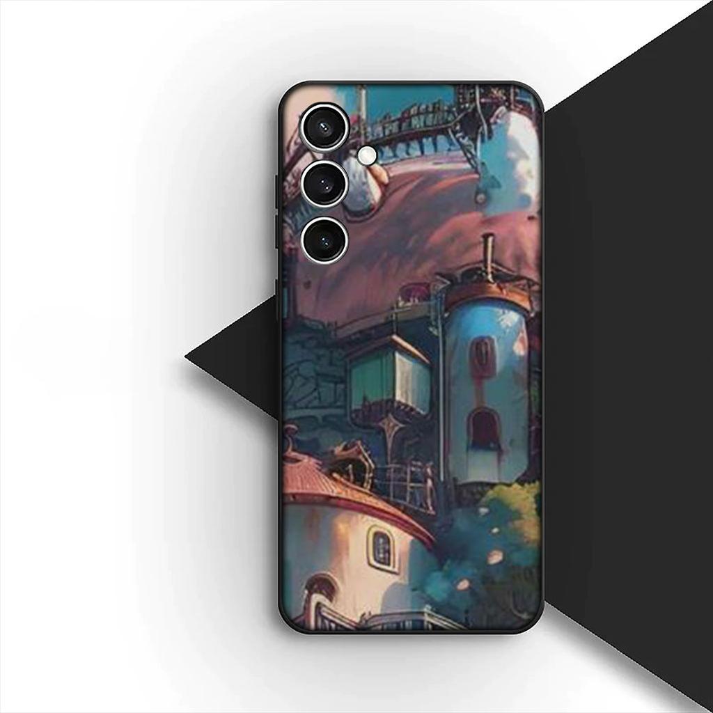 Howls Anime Movings Poster Castles Phone Case for OPPO A80 A18 A16 A40 A17 A15 A38 A78 A79 A54 A57 A12 A60 4G 5G Cover