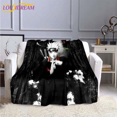 Naruto Fashion Blanket Anime Flannel Bed Throw Blanket Soft 3D Printed Cartoon Coverlet Sofa Travel Camping Children Blanket