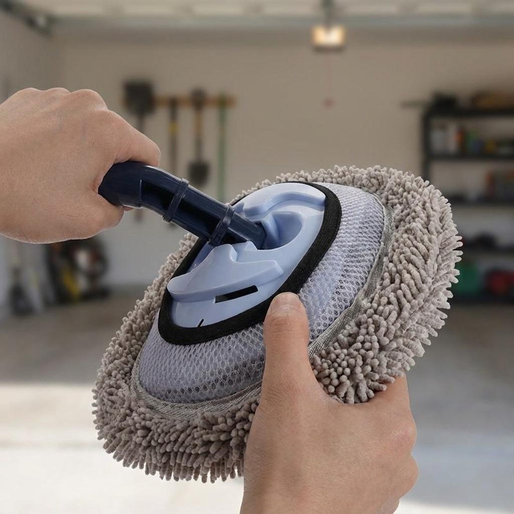 Chenille Car Wash Brush Scratch Telescopic Washing Soft Microfiber Mop for