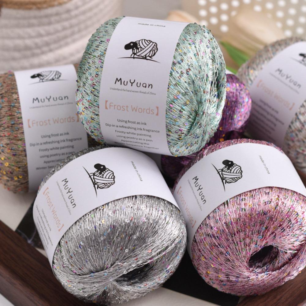 Dense Sequin Crochet Thread Nylon Crochet Supplies Handmade DIY Woven Thread Handmade Projects