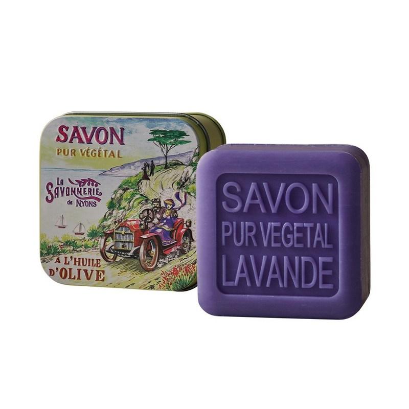 La Savonnerie de Nyon Signature Bar Soap Lavender 100g (Tin - Marseille Travel), 1 pcs