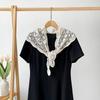 Literary And Retro Triangle Towel Irregular Crochet Waist Towel Fart Curtain Stacked Through Hollow Knitted Lace Triangle Towel