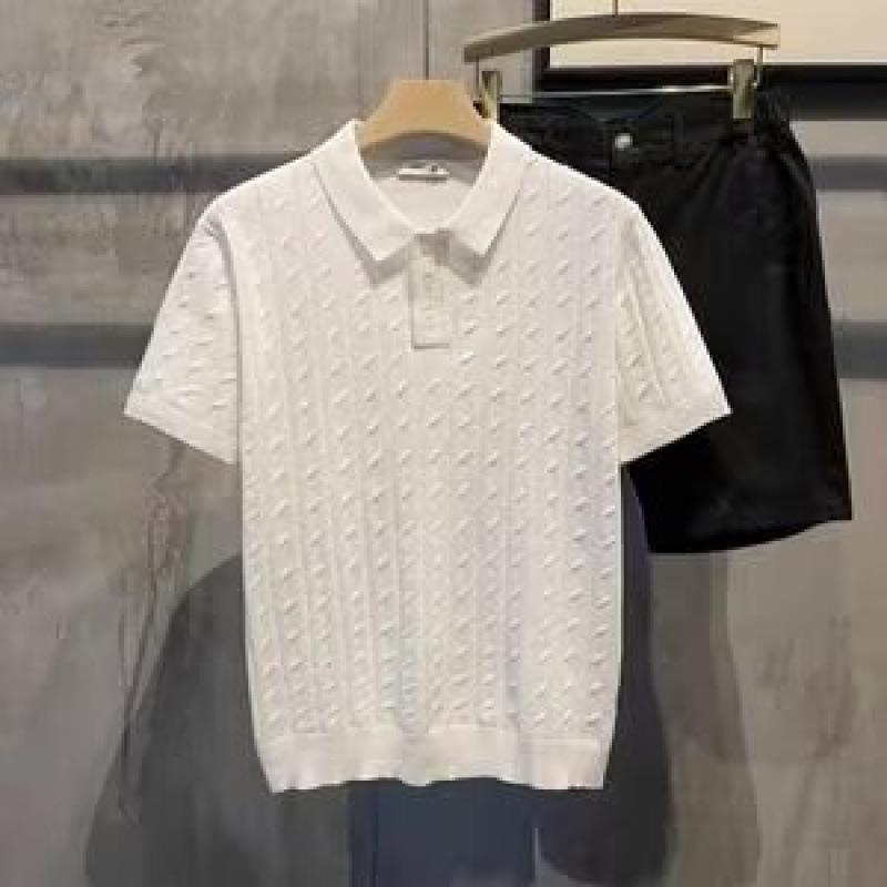 Men's Slim Fit Short-Sleeve Polo Shirt - Middle-Aged Spring/Summer Business Casual Fashion