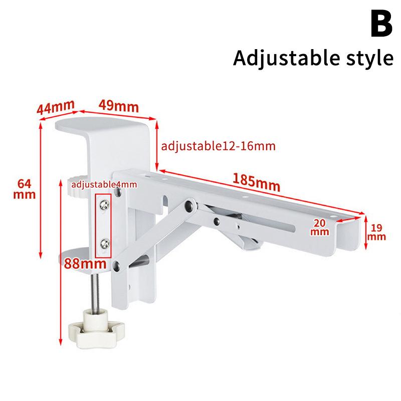 Space Saving Heavy Duty Foldable Desktop Bracket Punch Free Desk Extension for Organized Office Home