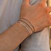 Men's Thin Chain Bracelet,Never Fade Stainless Steel Adjustable Wristband,Minimalist Hip Hop Jewelry Gift