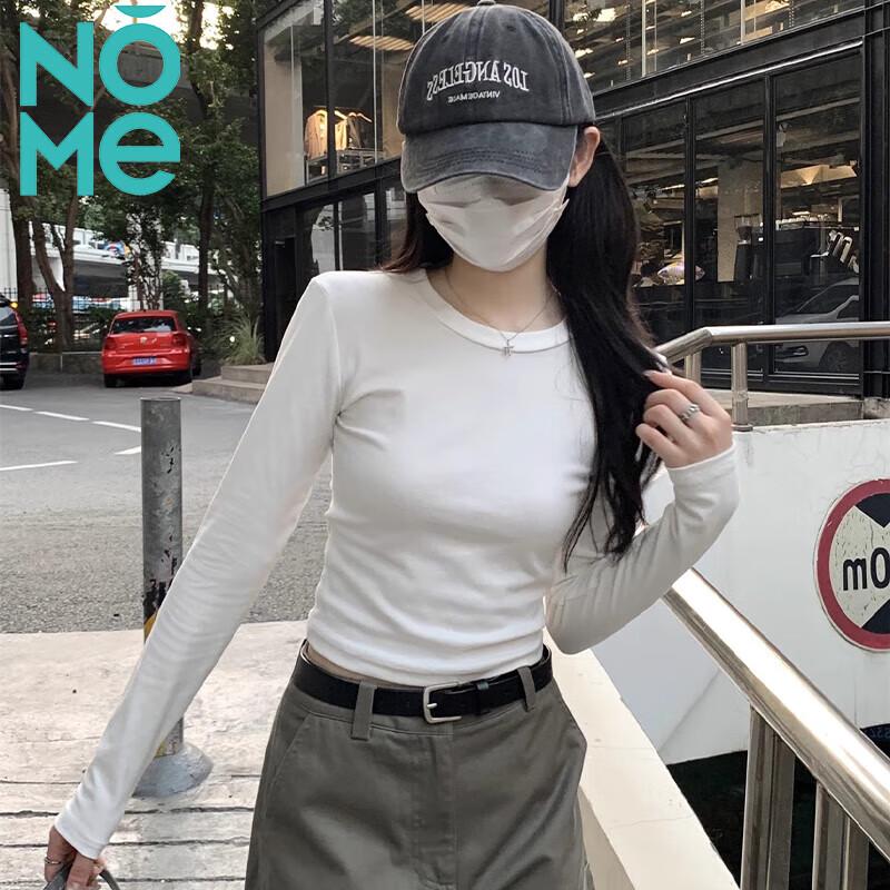 

NOMe Women s Slim Fit Ribbed Long Sleeve T-Shirt 2XL