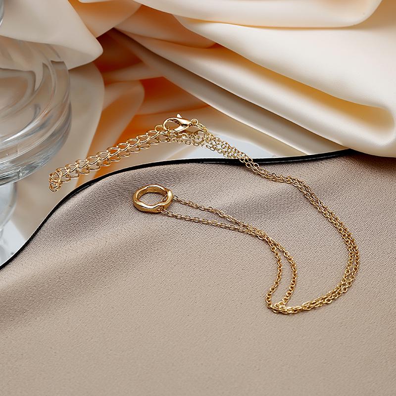 Minimalist Irregular Round Pendant Necklace for Women