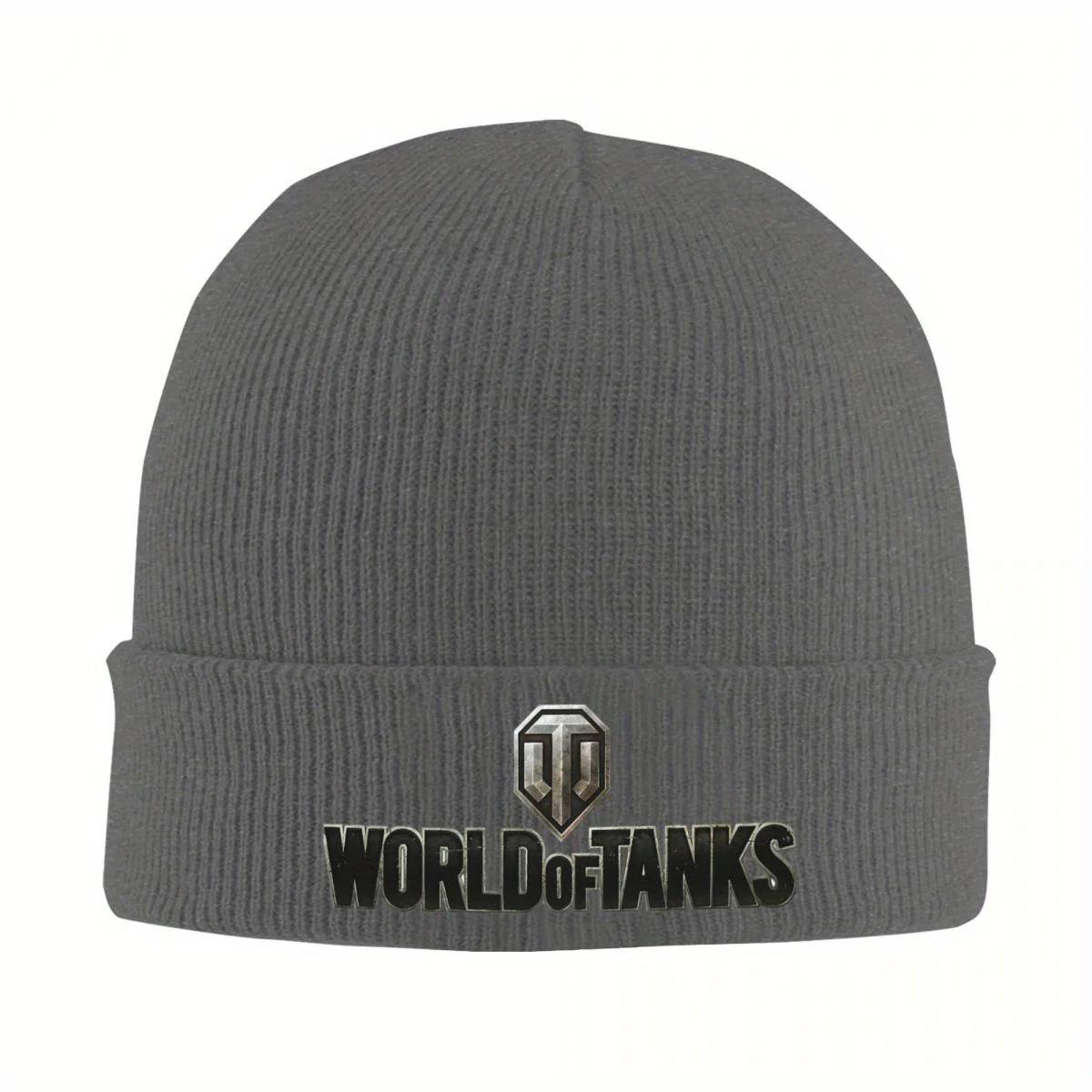

New World Of Tanks Blitz Logo Warm Knitted Cap Hip Hop Bonnet Hat Autumn Winter Outdoor Beanies Hats For Unisex Adult