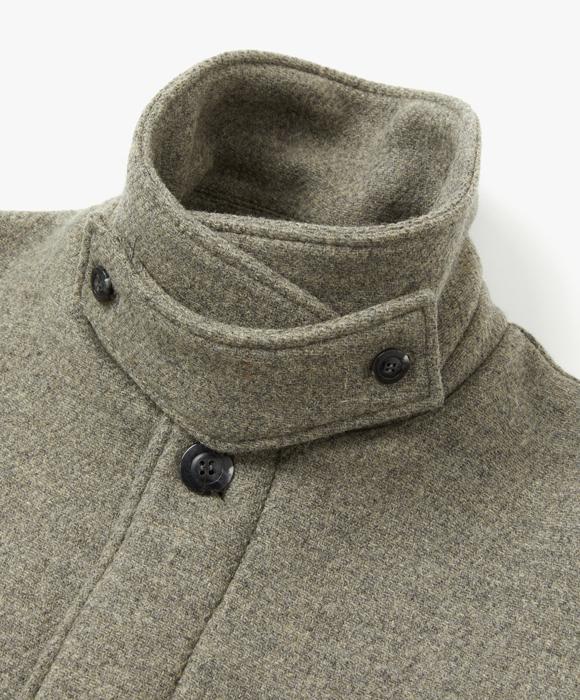Leumadeu Wool Balmacaan Long Coat - Grey