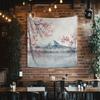 Natural Landscape Tapestry Mountain Moon Beach Sunset Wall Hanging Bohemian Aesthetic Boho Bedroom Living Room Home
