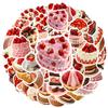 35pcs-50pcs Colorful Desserts Stickers Playful Strawberry Teacher Reward Stickers Funny Stickers For DIY Phone Laptop Scrapbook