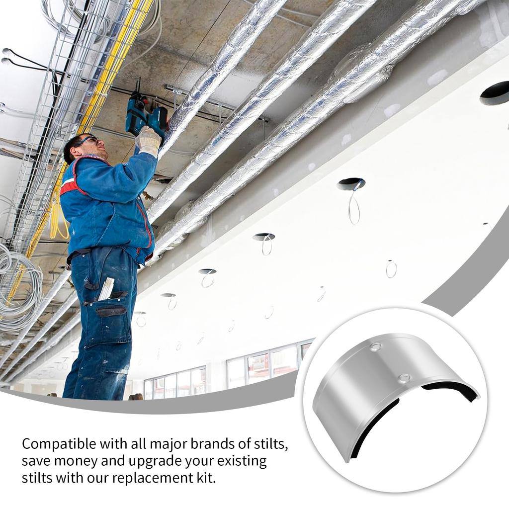 2PCS/Set Drywall Stilt Replacement Part Stilt Accessories Curved Plate for Fixed Legs Suitable for Home Improvement Plastering