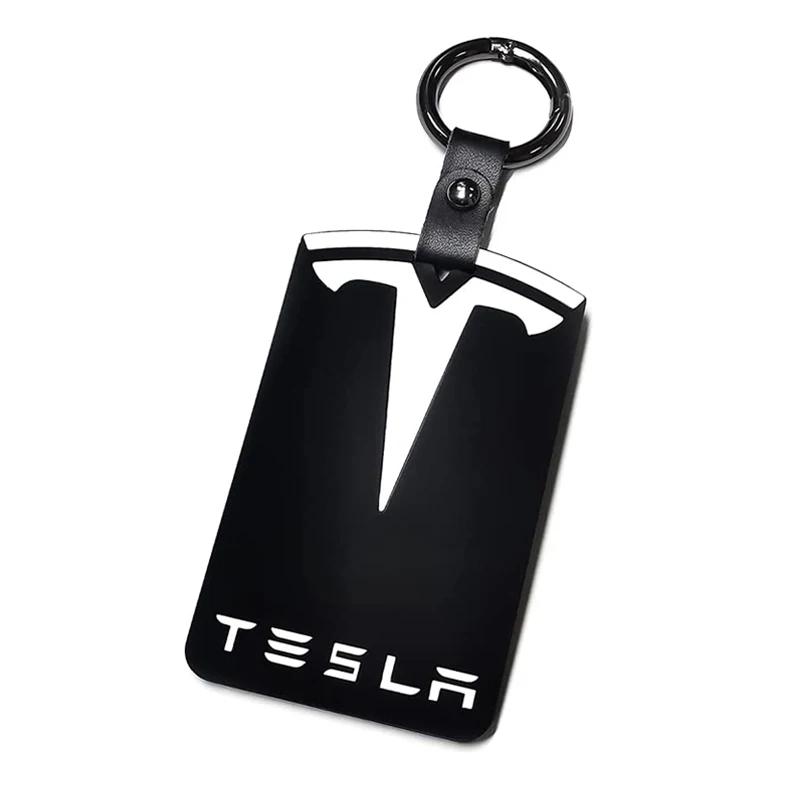 CGYJL1 3D Design Highlight Key Card Holder Silicone Protector Cover Keychain for Tesla Model 3 Model Y Accessories